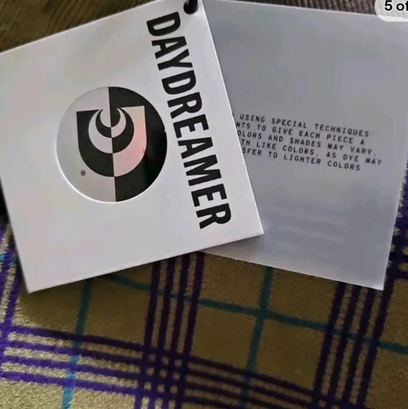 DAYDREAMER Joggers Sweatpants Olive Plaid Athleisure Womens Sz Large - Picture 5 of 8